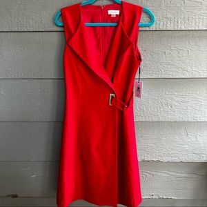 Calvin Klein Red Sleeveless Dress
